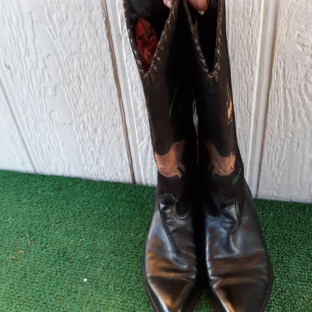 Unique Zodiac Cowboy/girl Leather Boots. - Picture 7 of 8